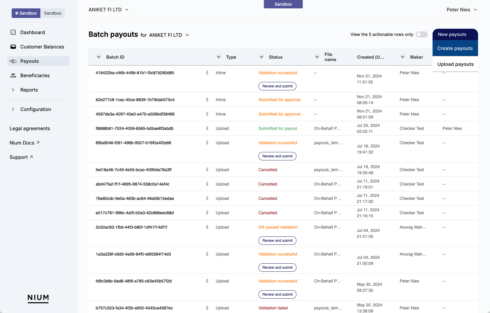 Batch Payouts